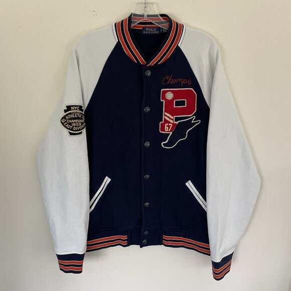 Polo Ralph Lauren Other - Polo RALPH LAUREN Bulldog Varsity Letterman Jacket L Football P Wing Bomber
